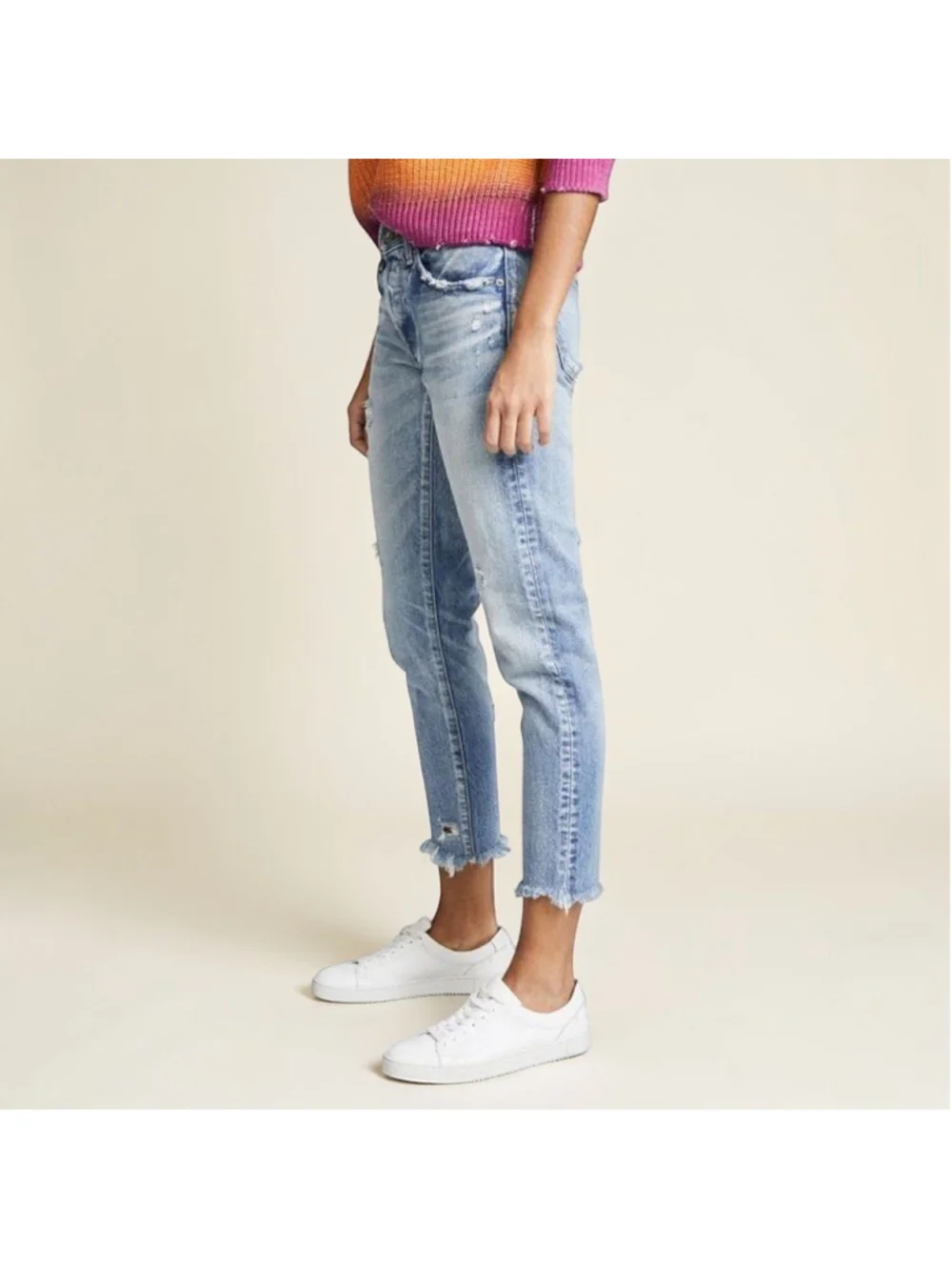MOUSSY Vintage Keller Tapered Jeans Light Wash Denim Sz 28 - Picture 3 of 13